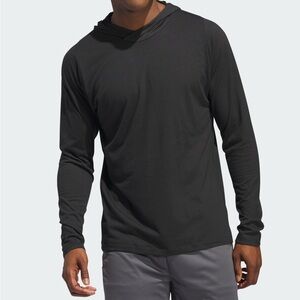 NWT: adidas men Freelift Tech Easy Hooded Long Sleeve Tee size S